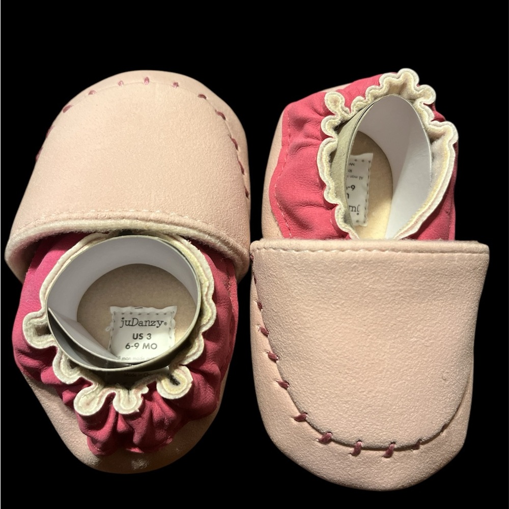 JuDanzy Pink Baby flex-zy Soles Shoes New In Box Size 6-9 mo